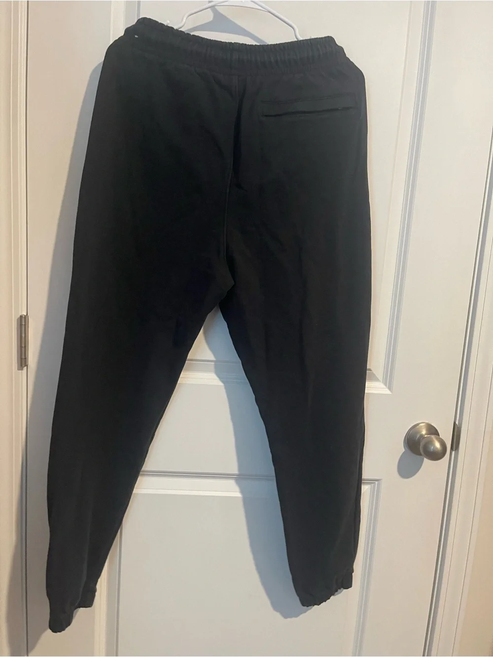 Michael Jordan Men's M Black Jogger Pants 2 front slide pockets 1 Back Zip pock